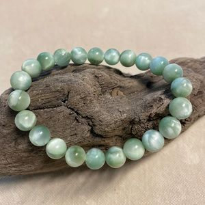 GREEN MOONSTONE Crystal Gemstone Bracelet. High Quality, and Handcrafted!